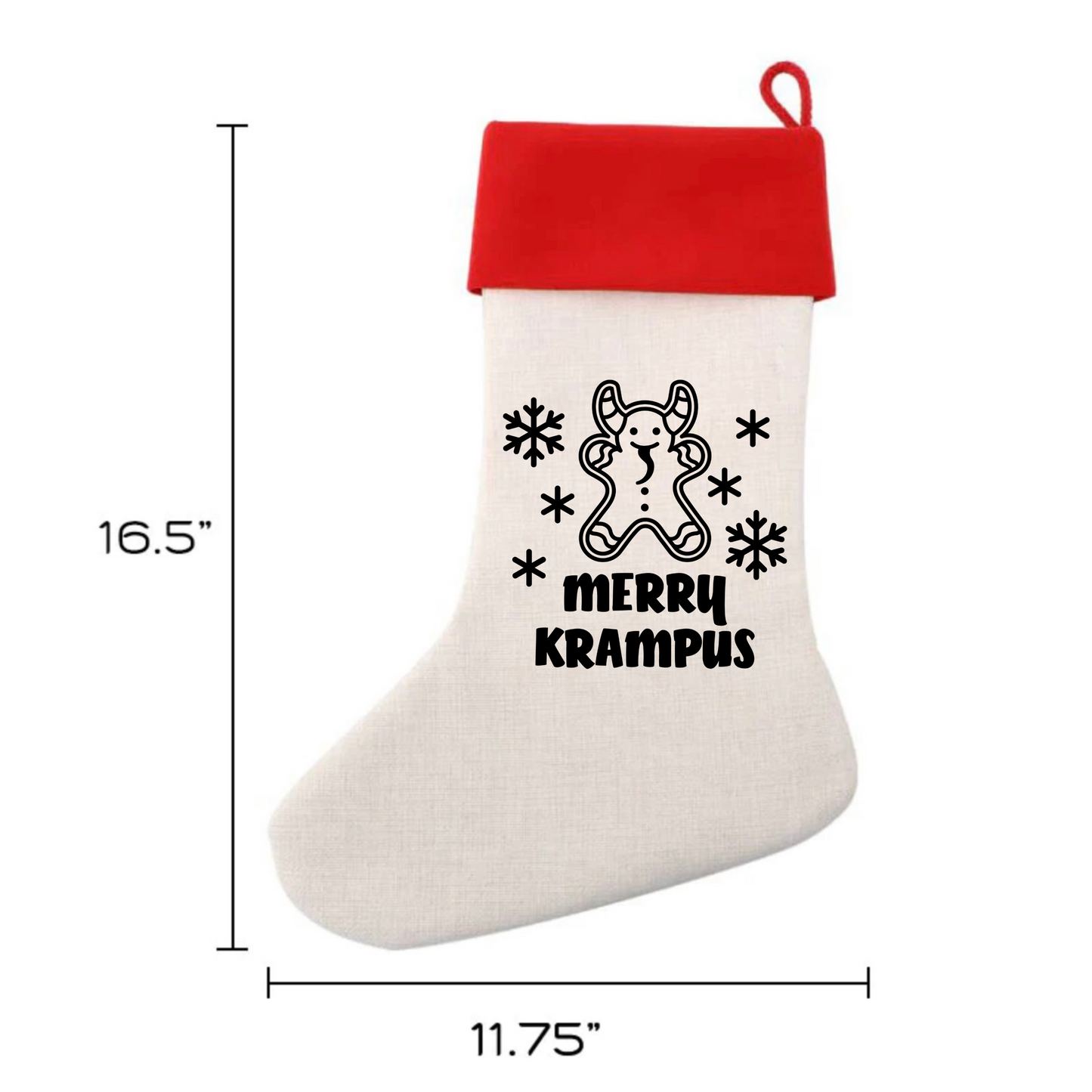 Linen Christmass Stocking-HB Cle