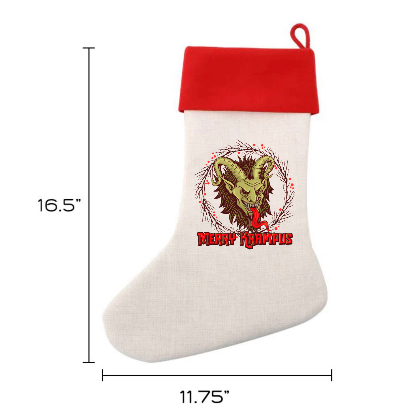 Linen Christmass Stocking-HB Cle