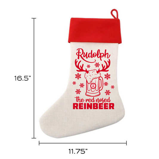Linen Christmass Stocking-HB Cle