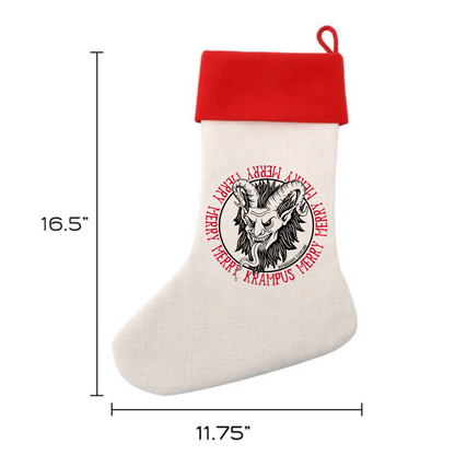 Linen Christmass Stocking-HB Cle