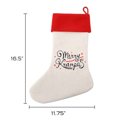 Linen Christmass Stocking-HB Cle