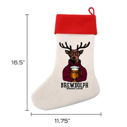 Linen Christmass Stocking-HB Cle